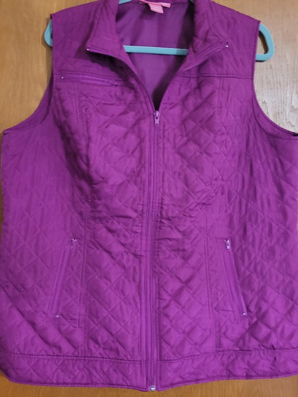 Woman Within Quilted Vest - Purple color - Size L
